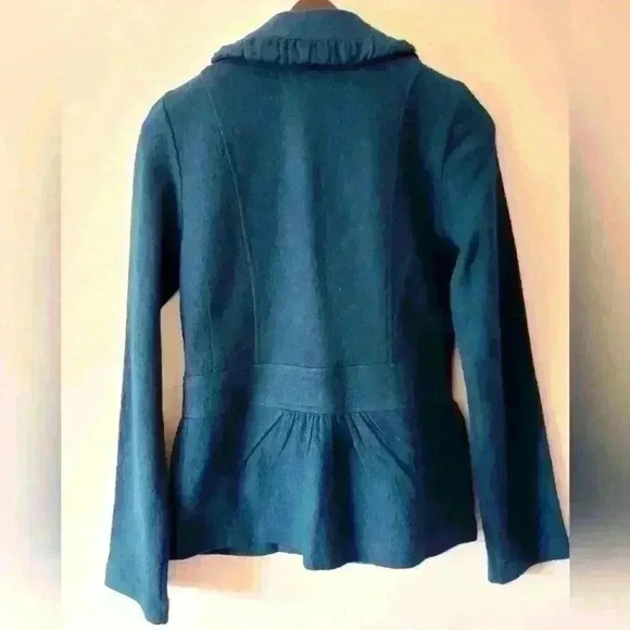 Luii 100%  wool jacket in teal. - Picture 5 of 8